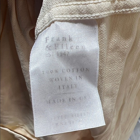 Women’s Frank Eileen Cotton Yellow Shirt Medium - Picture 5 of 5